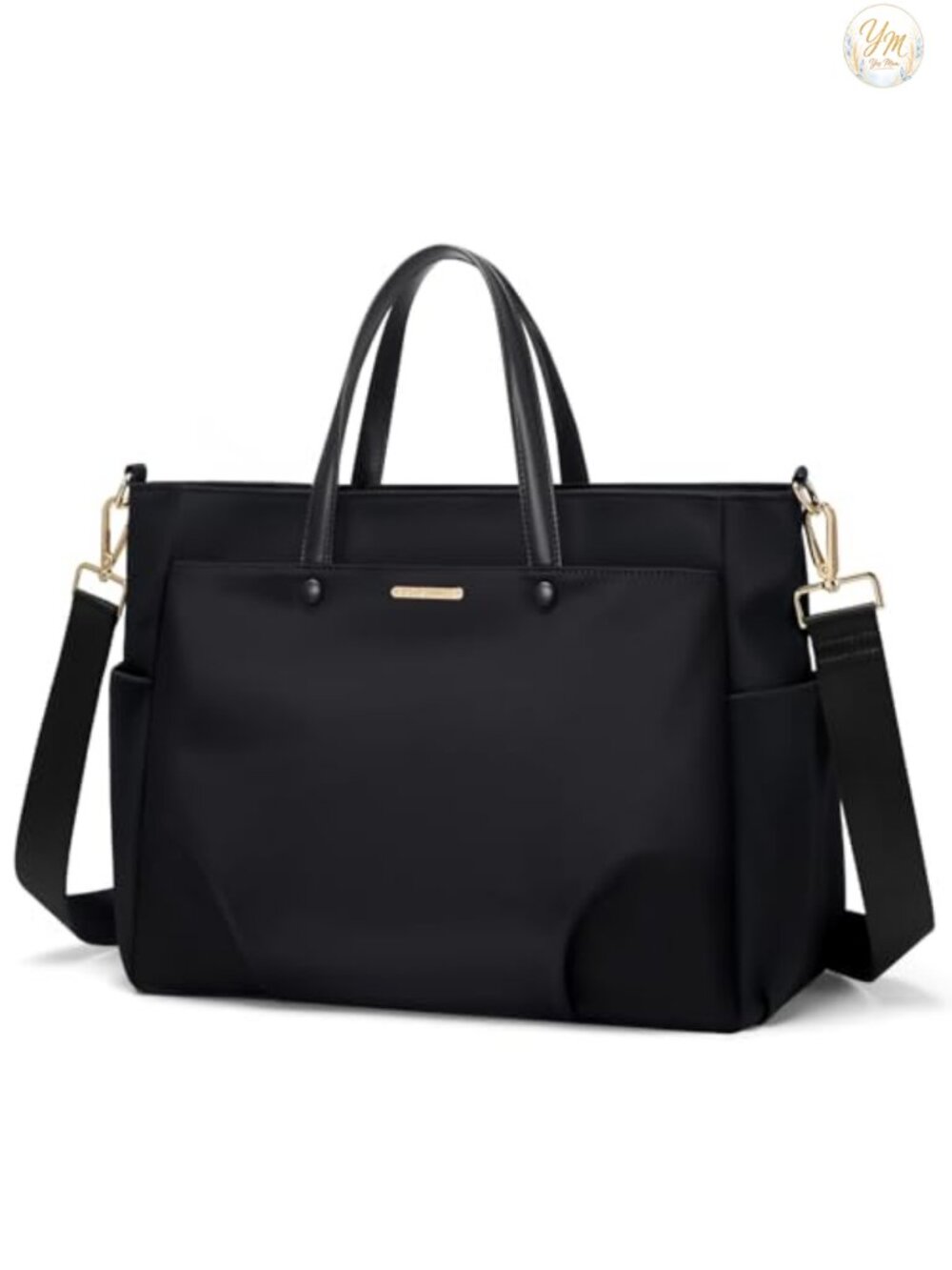 15 Inch Laptop Tote Bag Lightweight Nylon Water-Resistant Work Shoulder Bag